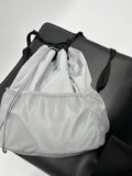 CTRLLOCK Techwear Gray Nylon Backpack Mesh Women Schoolbag