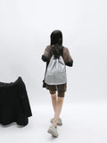 CTRLLOCK Techwear Gray Nylon Backpack Mesh Women Schoolbag
