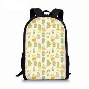 Cactus Children Book Bags School Backpack for Kids Girl Kindergarten