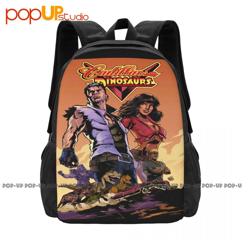 Cadillacs And Dinosaurs Backpack Gym Sports Style Multi-function