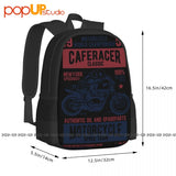 Caferacer Classic Biker Backpack Art Print 3D Printing Multi-function