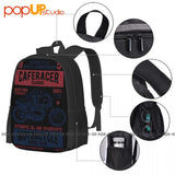 Caferacer Classic Biker Backpack Art Print 3D Printing Multi-function
