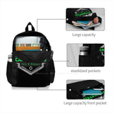 Caffeinated School Bag Backpack Laptop 15 Inch Coffee Tea Star Funny Latte