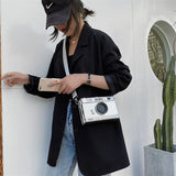 Women Box Shape Crossbody Bag Wide Shoulder Belt Handbag For Ladies
