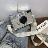 Women Box Shape Crossbody Bag Wide Shoulder Belt Handbag For Ladies