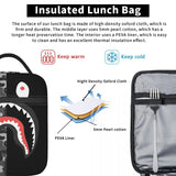 Camo Thermal Insulated Lunch Bag Shark Teeth Reusable Lunch Tote