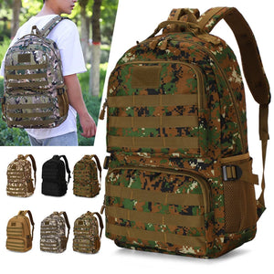 Men's Camo Tactical Backpack Large Capacity Outdoor Travel Bag