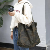 Camouflage Canvas Shoulder Bag Ladies Hand Bags Overize Purse Large Casual Bags