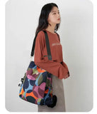 Camouflage Graffiti Waterproof Oxford Women Backpack