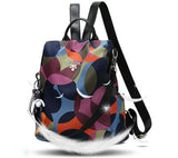 Camouflage Graffiti Waterproof Oxford Women Backpack