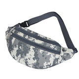 Camouflage Men Waist Pack Canvas Fanny Bag Hip Pouch Zipper Pocket