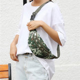 Camouflage Men Waist Pack Canvas Fanny Bag Hip Pouch Zipper Pocket