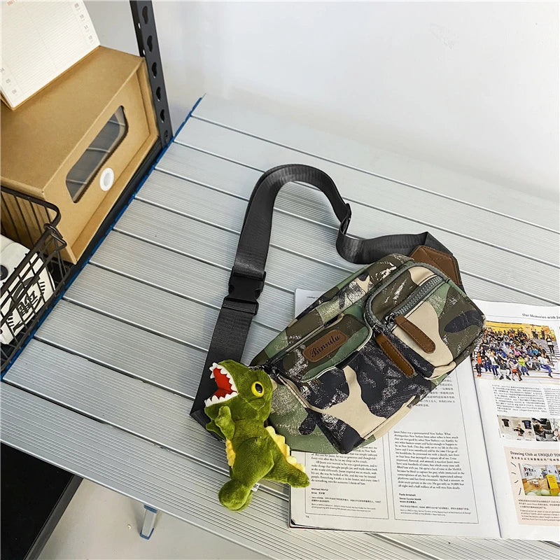 Camouflage Canvas Waist Bag Unisex Belt Fanny Pack