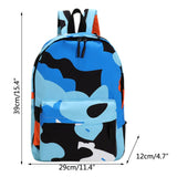 Camouflage Zipper Women Backpack Canvas School Bag Large Capacity