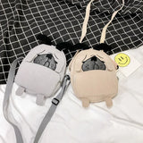 Cute Corduroy Dog Style Messenger Bag