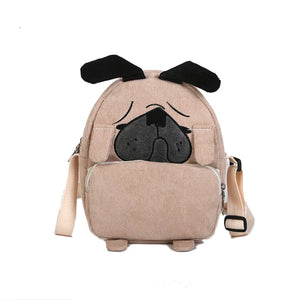 Cute Corduroy Dog Style Messenger Bag
