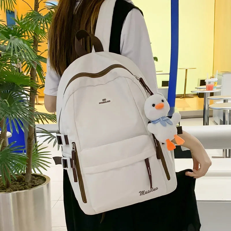 Versatile Campus Backpack for Female Students with Large Capacity