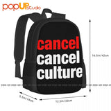 Cancel Culture Backpack - Gym & Sports Style Travel Bag