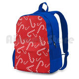 Candy Cane Pattern Outdoor Hiking Backpack