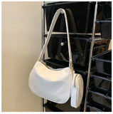 Women's Candy Bags PU Leather Shoulder Totes Underarm Handbag