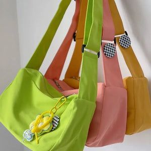 Candy Canvas Crossbody Bag for Women Small Square Bag