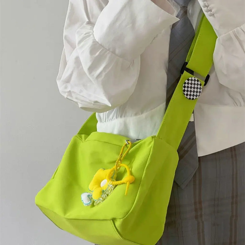 Candy Canvas Crossbody Bag for Women Small Square Bag