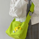 Candy Canvas Crossbody Bag for Women Small Square Bag