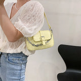 Crocodile Pattern Mini Bag for Women with Chain Strap