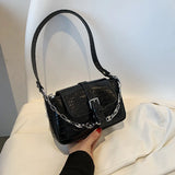 Crocodile Pattern Mini Bag for Women with Chain Strap