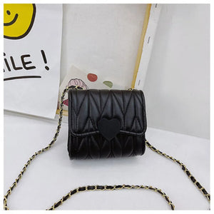 Kids Girls Pink Mini Bag Princess Chain Shoulder Handbag