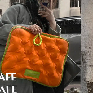 Candy Handbag Flowers Pattern Student Bento Bags Polyester Shoulder laptop bag