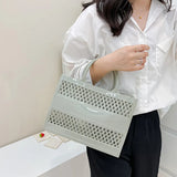 Candy Hollow Out Cut Handbags For Women PVC Large Capacity Beach Bags