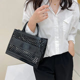 Candy Hollow Out Cut Handbags For Women PVC Large Capacity Beach Bags
