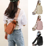 Candy Leather Sling Bags Women Guitar Strap Crossbody Purse Vegan Vintage