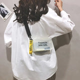 Wild Mini Shoulder Messenger Bag Transparent Laser Crossbody Bag for Women