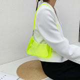 Candy Mini Transparent Tote Underarm Women Shoulder Bag Jelly Small Female