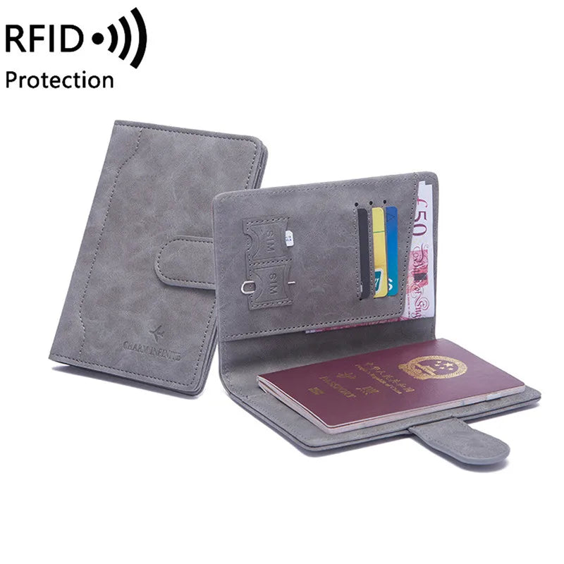 Passport Bag Buckle Short Document Holder for Travel