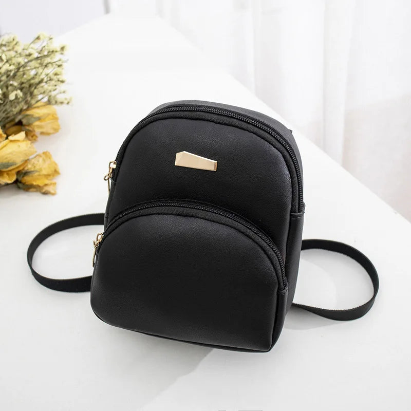 Candy Small Backpack Mini Travel School PU Bag Multifunctional Bags
