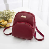 Candy Small Backpack Mini Travel School PU Bag Multifunctional Bags