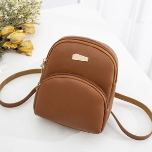 Candy Small Backpack Mini Travel School PU Bag Multifunctional Bags