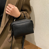 Women's Candy Square Bag Soft PU Leather Crossbody Handbag