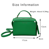 Women's Candy Square Bag Soft PU Leather Crossbody Handbag