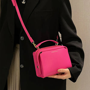 Women's Candy Square Bag Soft PU Leather Crossbody Handbag