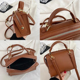Women's Candy Square Bag Soft PU Leather Crossbody Handbag