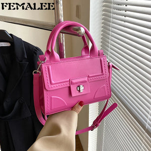 Candy Thread Shoulder Bag Lock Chain Crossbody HandBags Purse