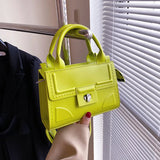 Candy Thread Shoulder Bag Lock Chain Crossbody HandBags Purse