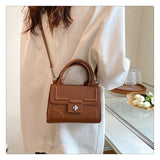 Candy Thread Shoulder Bag Lock Chain Crossbody HandBags Purse