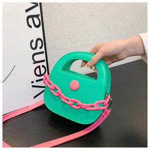 Candy Tote Bag Handbag Panelled Crossbody Bag QH-187