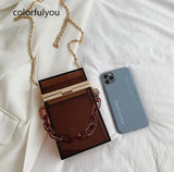 Candy Transparent Acrylic Box Women Crossbody Bag