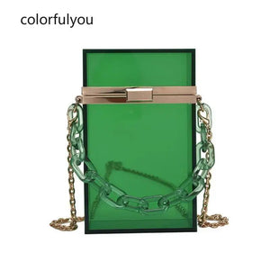 Candy Transparent Acrylic Box Women Crossbody Bag